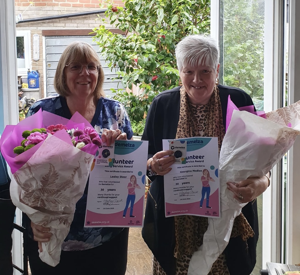 Volunteers Lesley Steer And Gina Medlen Have Been Supporting Demelza For 30 Years