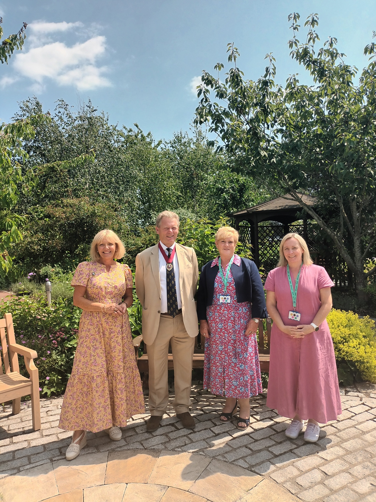 High Sheriff Of Kent Jonathan Neame, His Wife Lucie, CEO Lavinia Jarrett And Director Of Clinical Services Katie Stevens